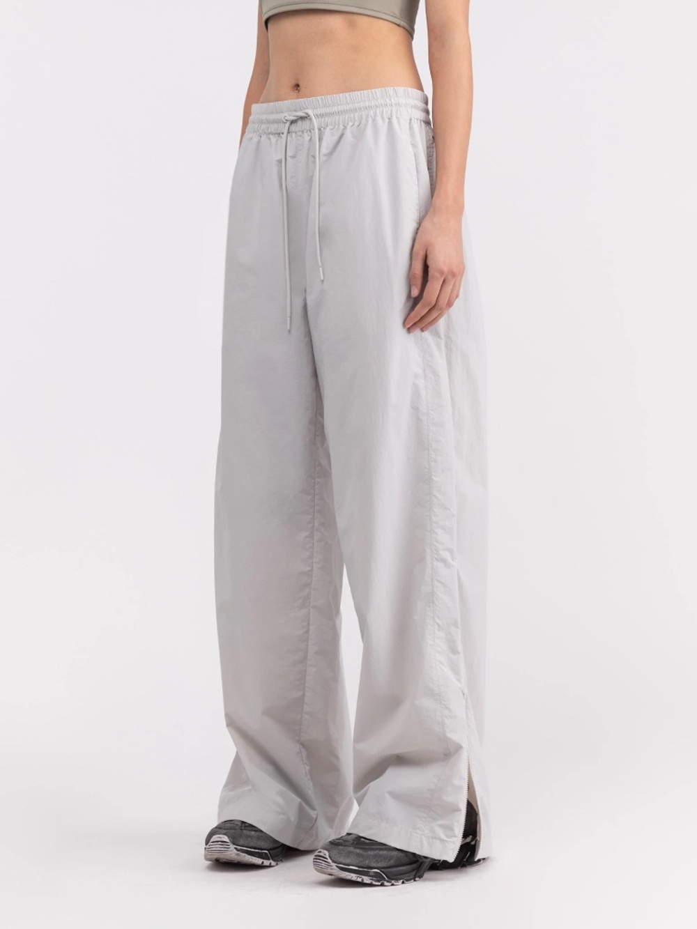 Oak + Fort Nylon Track Pants in Black